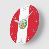Peru Flag Ronde Klok (Hoek)