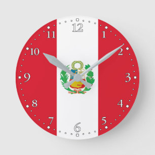 Peru Flag Ronde Klok