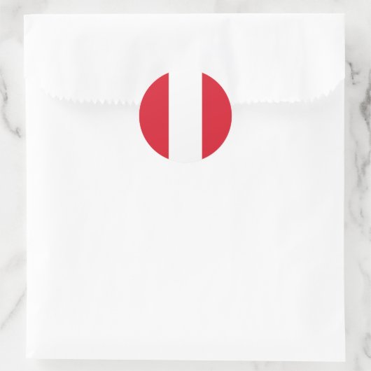 Peru Flag Ronde Sticker (Tas)