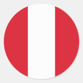 Peru Flag Ronde Sticker (Voorkant)
