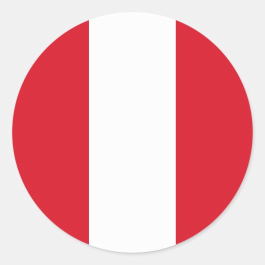 Peru Flag Ronde Sticker (Voorkant)