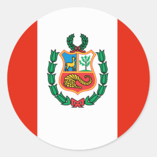 Peru Flag Ronde Sticker