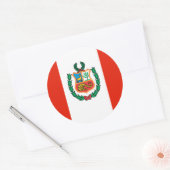 Peru Flag Ronde Sticker (Envelop)