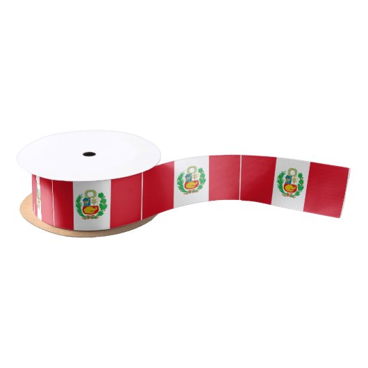 Peru Flag Satijnen Lint (Spoel)
