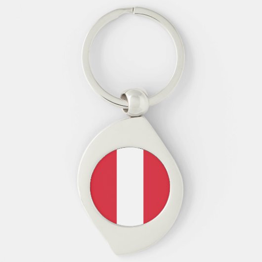Peru Flag Sleutelhanger (Voorkant)