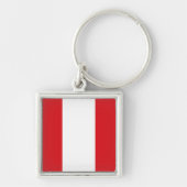 Peru Flag Sleutelhanger (Voorkant)