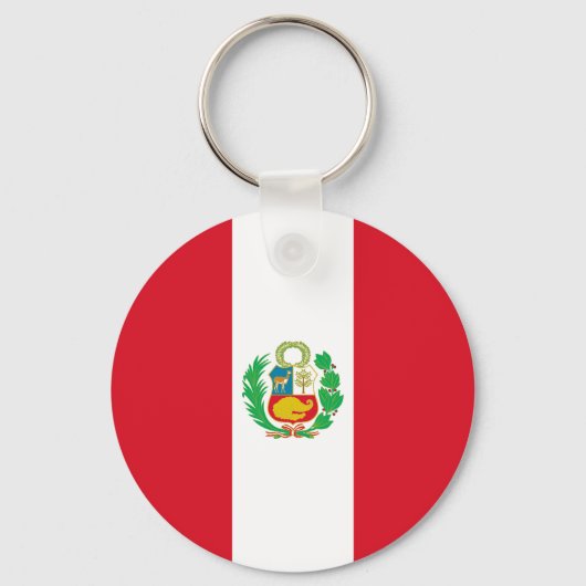 Peru Flag Sleutelhanger (Voorkant)
