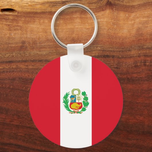 Peru Flag Sleutelhanger (Achterkant)