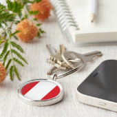 Peru Flag Sleutelhanger (Zijkant)