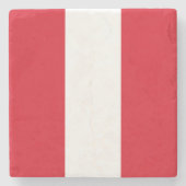 Peru Flag Stenen Onderzetter (Voorkant)