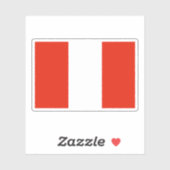 Peru Flag Sticker (Vel)