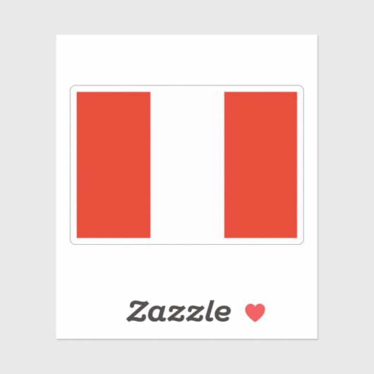 Peru Flag Sticker (Vel)