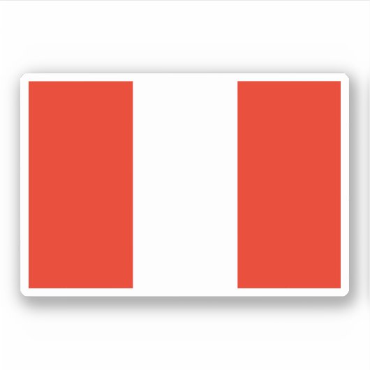 Peru Flag Sticker (Voorkant)