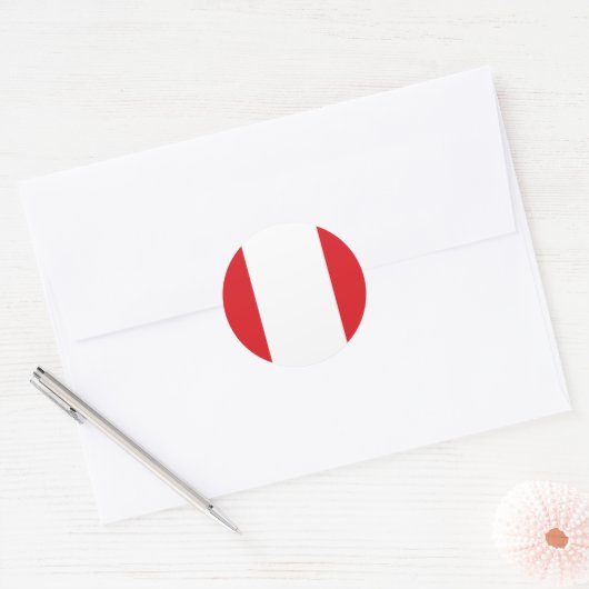 Peru Flag Sticker (Envelop)