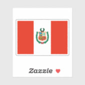 Peru Flag Sticker (Vel)