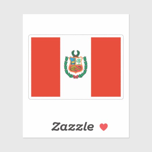 Peru Flag Sticker (Vel)