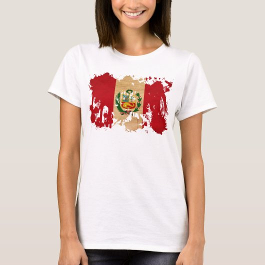 Peru Flag T-shirt (Voorkant)