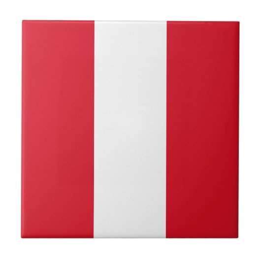 Peru Flag Tegeltje (Voorkant)