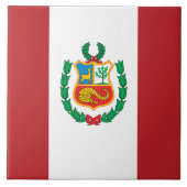 Peru Flag Tegeltje (Voorkant)
