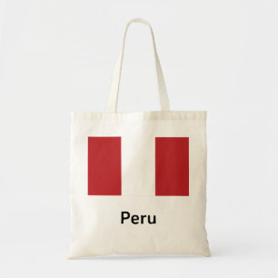 Peru Flag Tote Bag