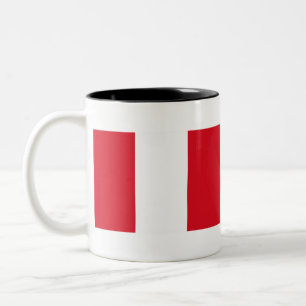 Peru Flag Tweekleurige Koffiemok