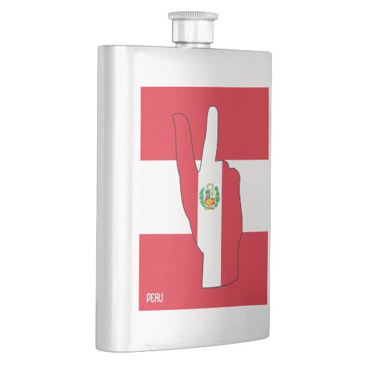 Peru Flag Victory Sign Patriotic Flacon (Rechts)