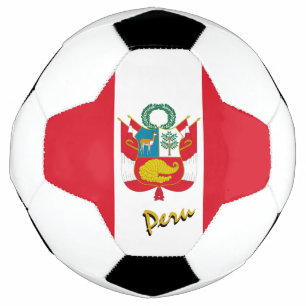Peru Football en Peruaanse vlag / sport Voetbal
