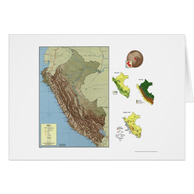 Peru - Gedetailleerde kaart 1970 (Voorkant Horizontaal)