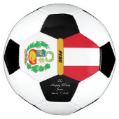 Peru gepersonaliseerd, vlag, foto Voetbal (Gedraaid)