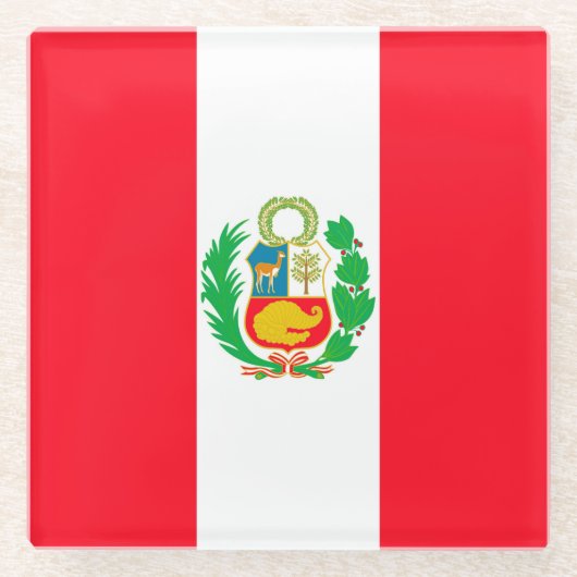 Peru Glazen Onderzetter (Voorkant)