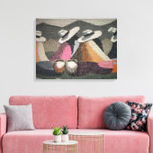 Peru Gossip Meisjes Muur Canvas Afdruk (Insitu (Woonkamer))