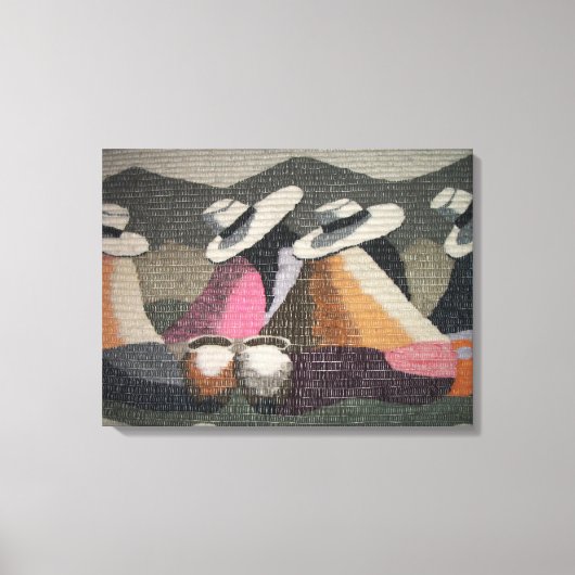 Peru Gossip Meisjes Muur Canvas Afdruk (Voorkant)