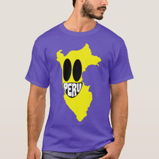Peru Grinning Peru Gelukkig Smirking Face T-shirt