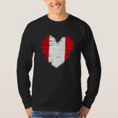Peru Heart Peruvian Flag Peruvian Pride T-shirt (Voorkant)