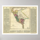 Peru History Map - 1822 Poster (Voorkant)
