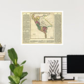 Peru History Map - 1822 Poster (Thuiskantoor)
