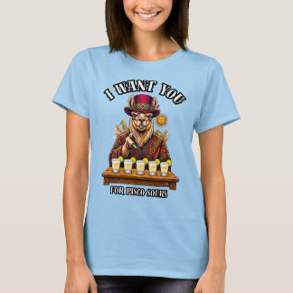 Peru ik wil je Pisco Sour Llama Inka 1821 T-shirt