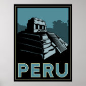 peru inca zuid - america art deco retro poster (Voorkant)