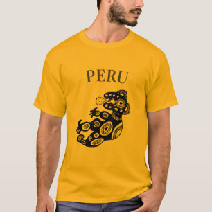 Peru, Incan Hondenontwerp, mannen T-shirt