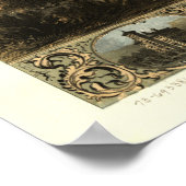 Peru Indiana 1868 Antiek Panorama Poster (Hoek)