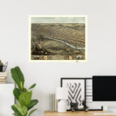 Peru Indiana 1868 Antiek Panorama Poster (Thuiskantoor)