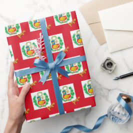 Peru inpakpapier, rood, patriottische Peruaanse vl Cadeaupapier