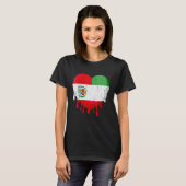 Peru Italy Flag Heart Citizen Drinking Grown Patri T-shirt (Voorkant volledig)