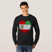 Peru Italy Flag Heart Citizen Drinking Grown Patri T-shirt (Voorkant volledig)
