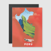 Peru kaart geïllustreerde reisposter (Voorkant / Achterkant)