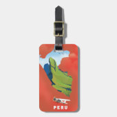 Peru-kaart geïllustreerde reisposter bagagelabel (Voorkant verticaal)