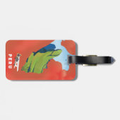 Peru-kaart geïllustreerde reisposter bagagelabel (Achterkant horizontaal)