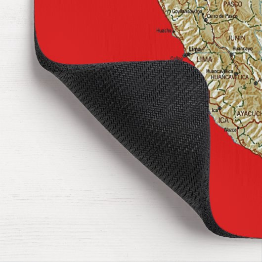 Peru Kaart Mousepad Muismat (Hoek)