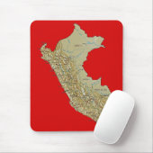 Peru Kaart Mousepad Muismat (Met muis)