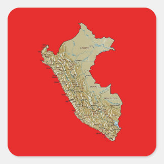 Peru Kaart Sticker